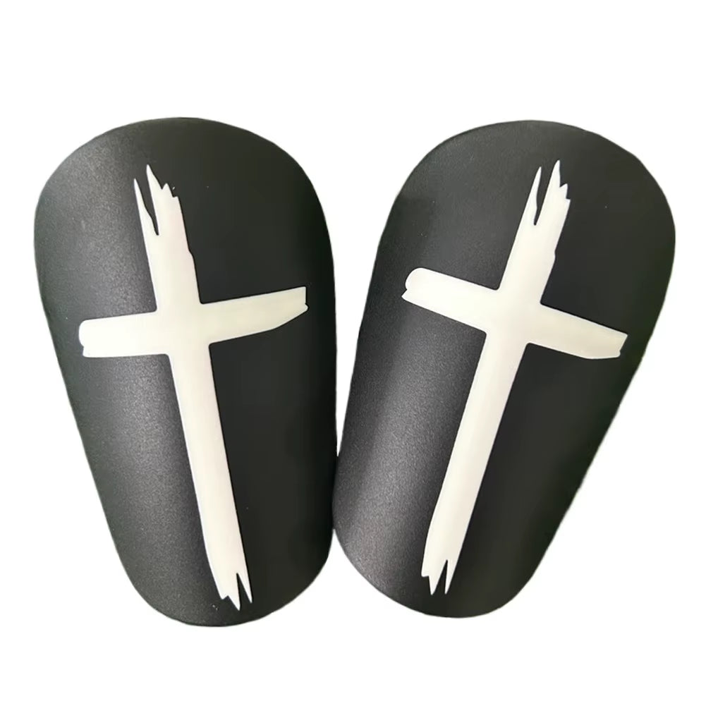 1 Pair Mini Soccer Shin Guards Cross Small Football Shin Pads Shock Absorbing Soccer Leg Protector for Men Women