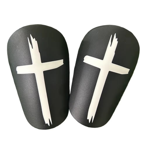 1 Pair Mini Soccer Shin Guards Cross Small Football Shin Pads Shock Absorbing Soccer Leg Protector for Men Women