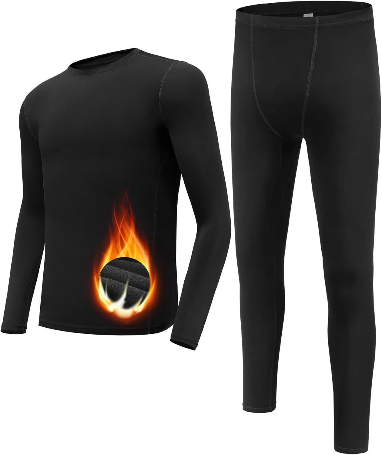 Boy'S Thermal Underwear Set Long Sleeve Athletic Base Layer Compression Underwear Shirt Tights Set