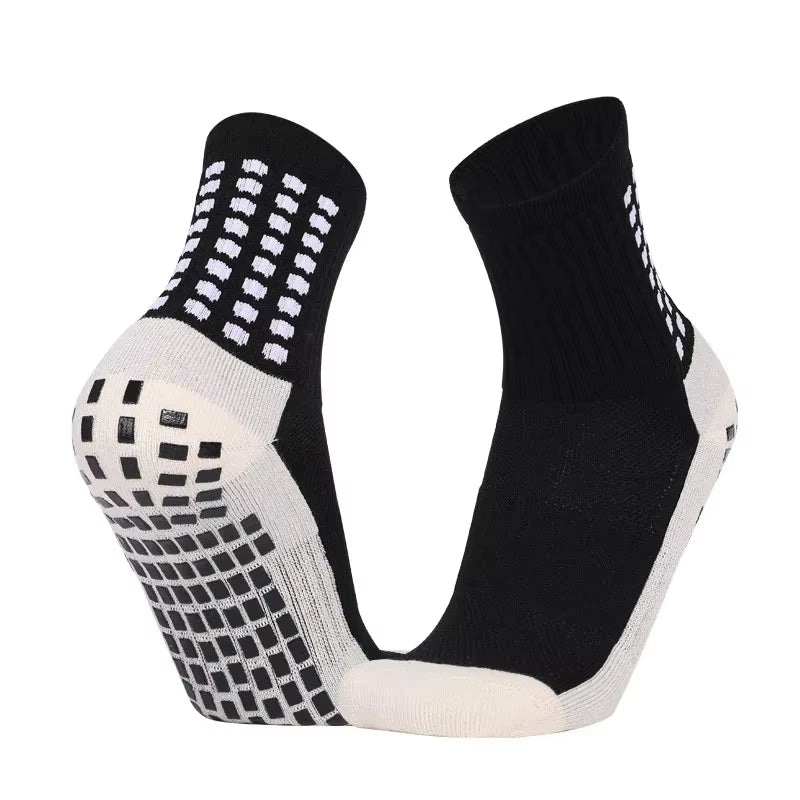 Men'S Football Soccer Socks Sports Cycling Grip Socks anti Slip Non Slip Grip Pads for Football Basketball New