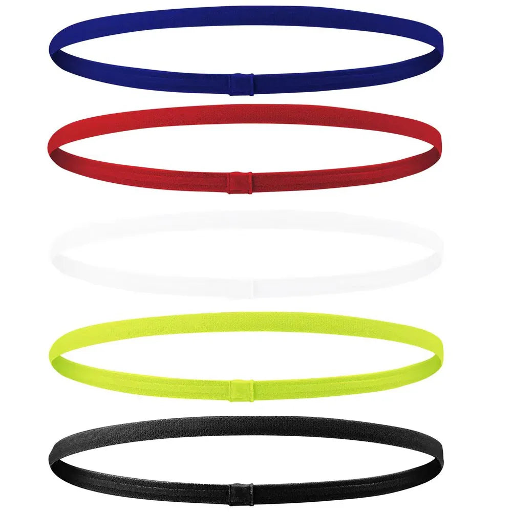 1/2/5Pcs Women Sweatbands Football Yoga Pure Hair Bands Anti-Slip Elastic Rubber Thin Sports Headband Men Hair Accessories