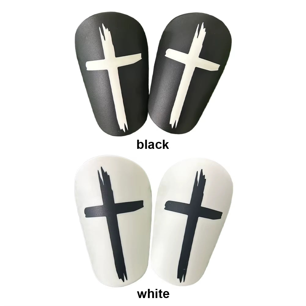 1 Pair Mini Soccer Shin Guards Cross Small Football Shin Pads Shock Absorbing Soccer Leg Protector for Men Women
