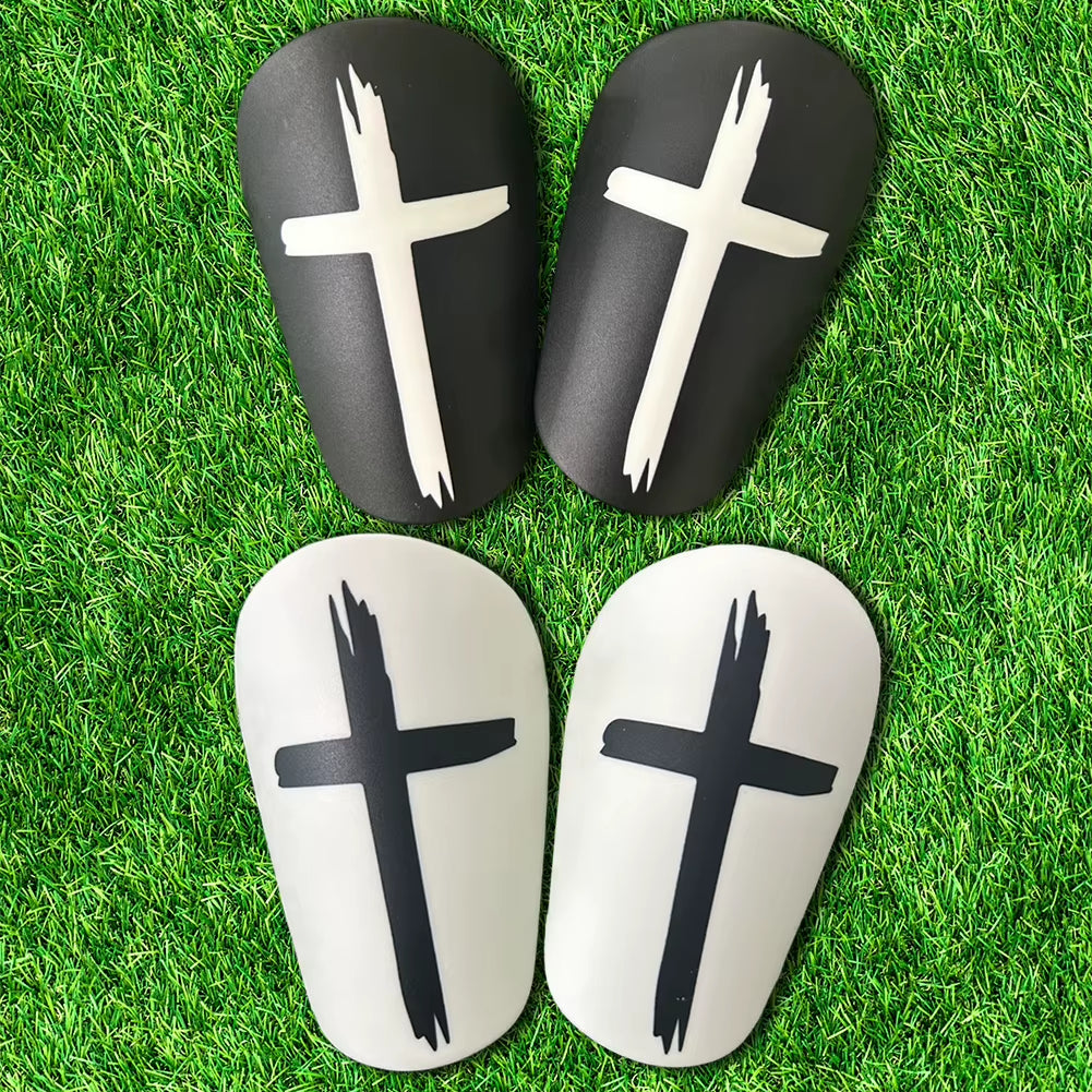 1 Pair Mini Soccer Shin Guards Cross Small Football Shin Pads Shock Absorbing Soccer Leg Protector for Men Women