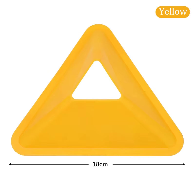 10Pcs Triangle Football Training Discs Soccer Agility Training Cones Practice Field Marking Portable Equipment for Kids Adult