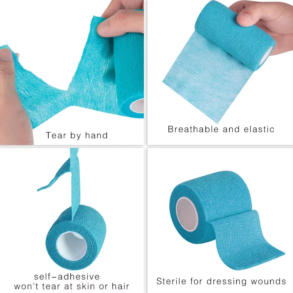 Cotton Breathable Medical Gauze Bandage for Outdoor Sports Elastic Self-Adhesive Bandages Fixing Wrist Elbow Knee Ankle Bandage