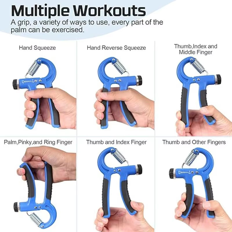 Grip Strength Set Five Piece Hand Trainer Fitness Adjustable Silicone Grip Strength Set, Grip Strength Training Set