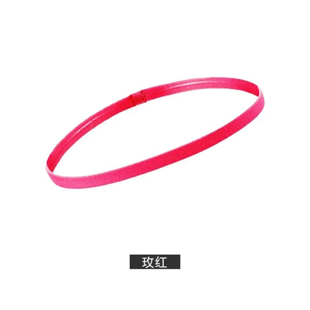 1/5/20Pcs Simple Elastic Headbands Unisex Sports Hairband Non-Slip Silicone Strip Sweat Guide Yoga Running Fitness Accessories
