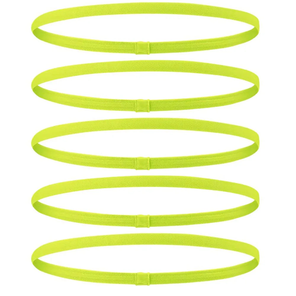 1/2/5Pcs Women Sweatbands Football Yoga Pure Hair Bands Anti-Slip Elastic Rubber Thin Sports Headband Men Hair Accessories