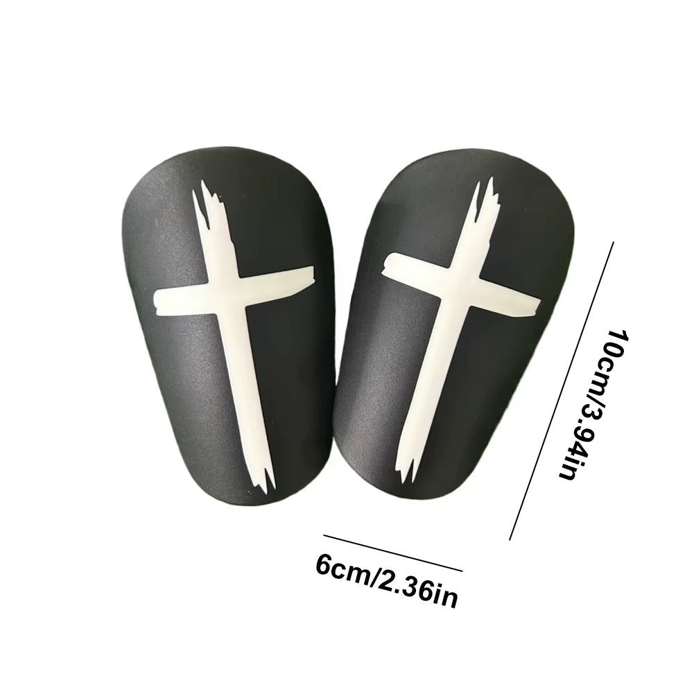 1 Pair Mini Soccer Shin Guards Cross Small Football Shin Pads Shock Absorbing Soccer Leg Protector for Men Women