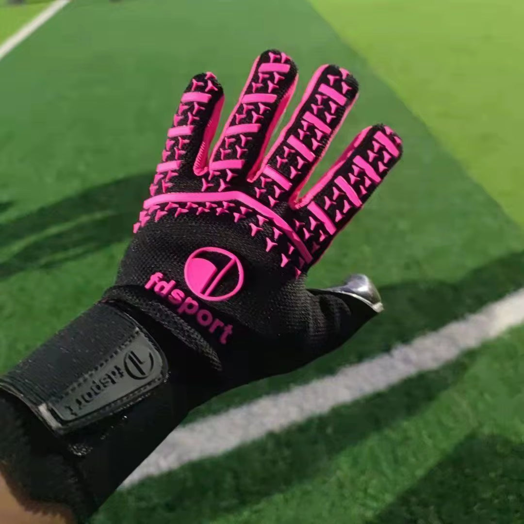 4MM Soccer Goalkeeper Gloves Thickened Latex Football Match Grip Protection Adult Goalkeeper Wrist Strap Soccer Goalie Gloves