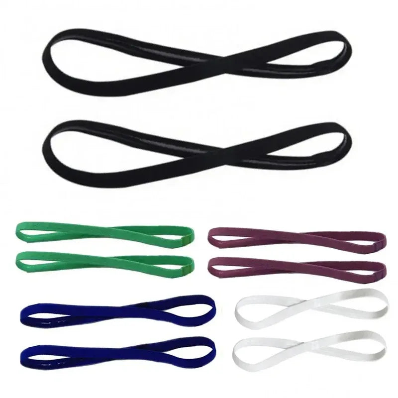 1/2/5Pcs Women Sweatbands Football Yoga Pure Hair Bands Anti-Slip Elastic Rubber Thin Sports Headband Men Hair Accessories