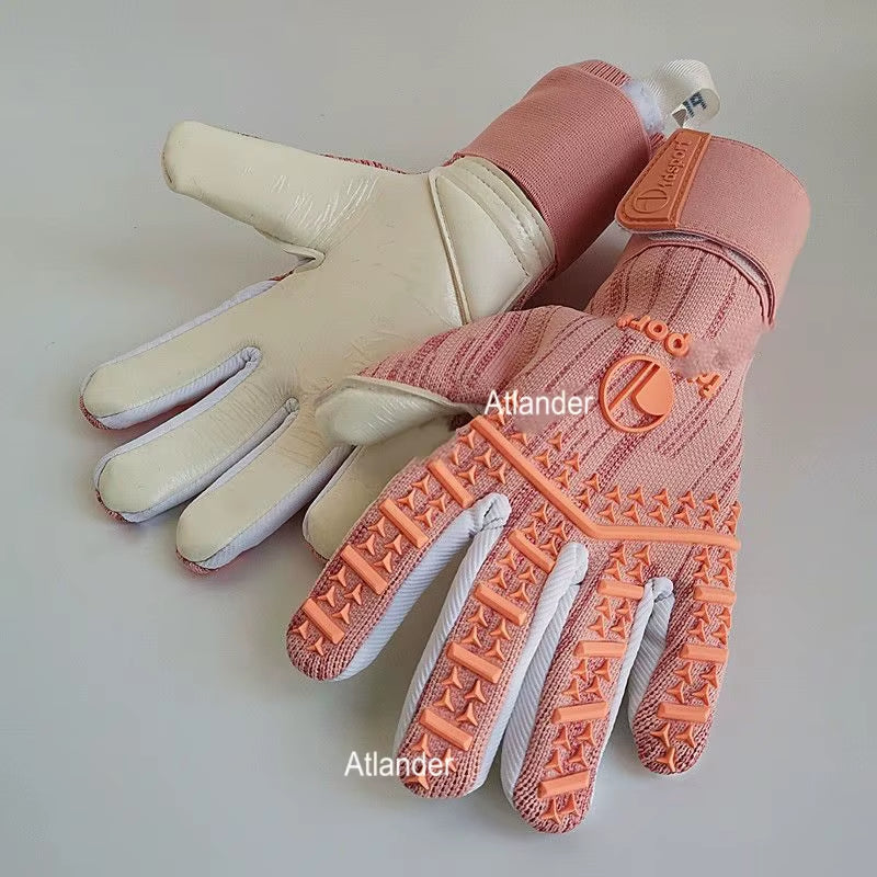 4MM Soccer Goalkeeper Gloves Thickened Latex Football Match Grip Protection Adult Goalkeeper Wrist Strap Soccer Goalie Gloves