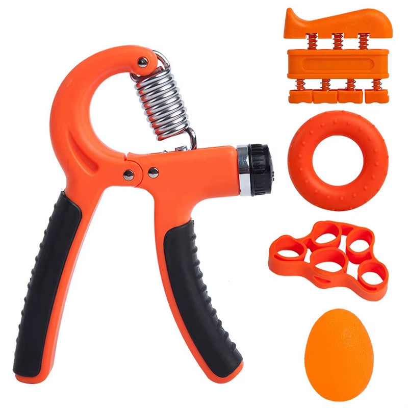 Grip Strength Set Five Piece Hand Trainer Fitness Adjustable Silicone Grip Strength Set, Grip Strength Training Set