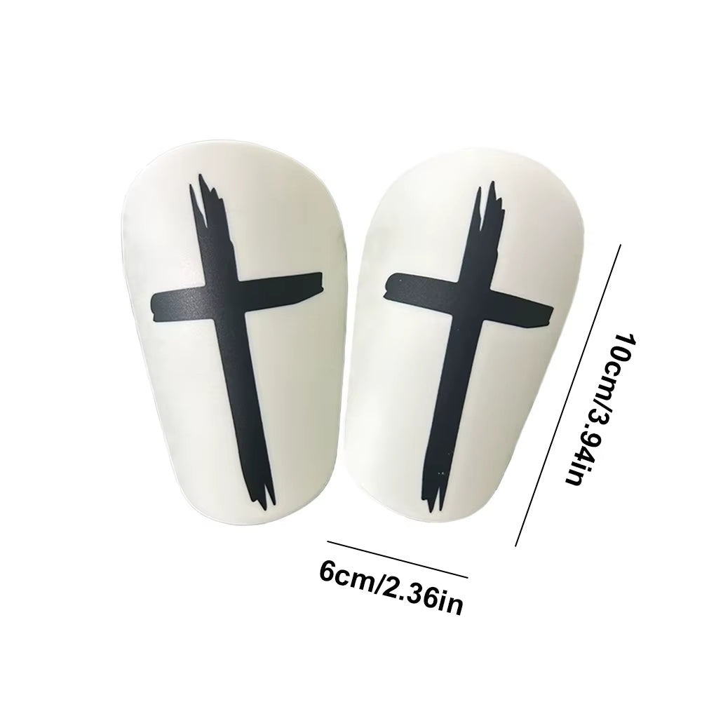 1 Pair Mini Soccer Shin Guards Cross Small Football Shin Pads Shock Absorbing Soccer Leg Protector for Men Women