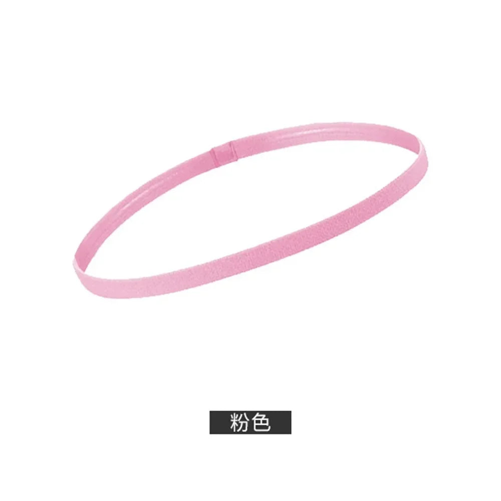 1/5/20Pcs Simple Elastic Headbands Unisex Sports Hairband Non-Slip Silicone Strip Sweat Guide Yoga Running Fitness Accessories