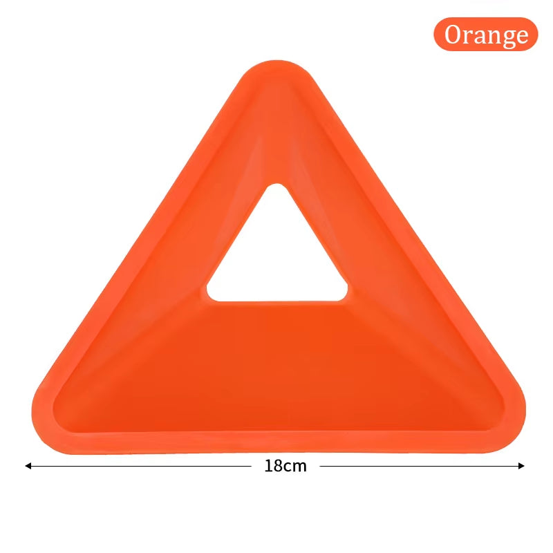 10Pcs Triangle Football Training Discs Soccer Agility Training Cones Practice Field Marking Portable Equipment for Kids Adult