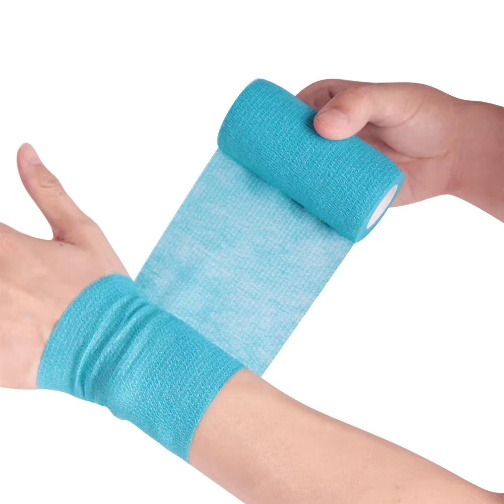 Cotton Breathable Medical Gauze Bandage for Outdoor Sports Elastic Self-Adhesive Bandages Fixing Wrist Elbow Knee Ankle Bandage