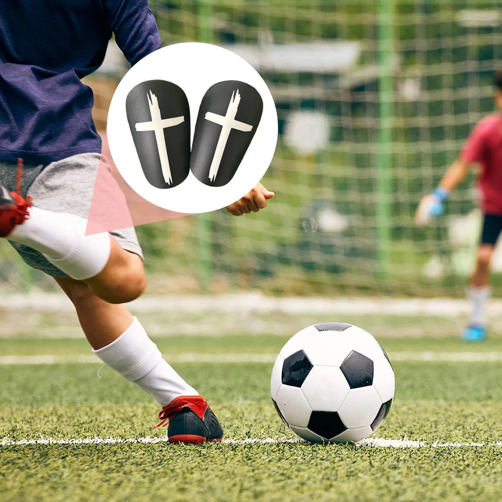 1 Pair Shin Pads EVA Cross Soccer Miniature Shin Guard Shock Absorbing Mini Shin Guards Lightweight for Kids Youth and Adults