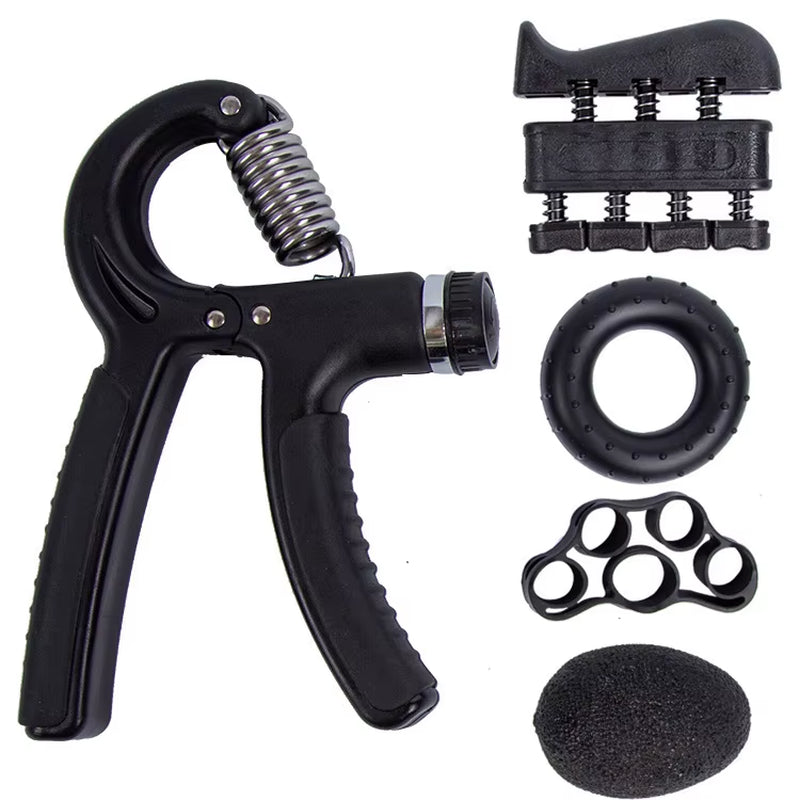 Grip Strength Set Five Piece Hand Trainer Fitness Adjustable Silicone Grip Strength Set, Grip Strength Training Set