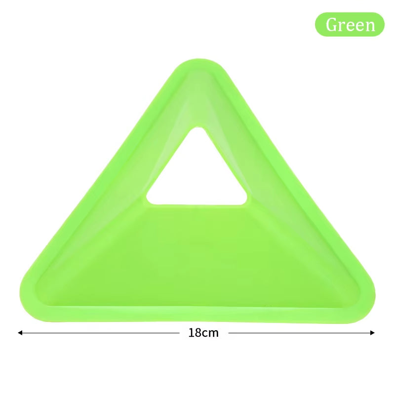 10Pcs Triangle Football Training Discs Soccer Agility Training Cones Practice Field Marking Portable Equipment for Kids Adult