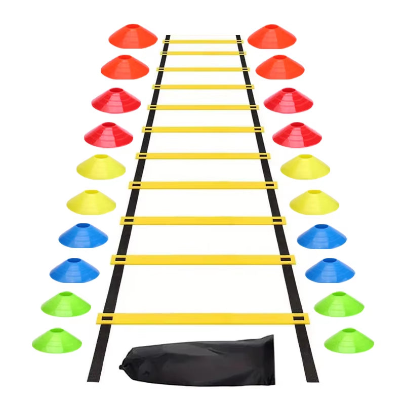 1 Set of Soccer Speed Quickness Agility Training Set Agility Ladder, (19.6 Ft Long with 12 Rungs)