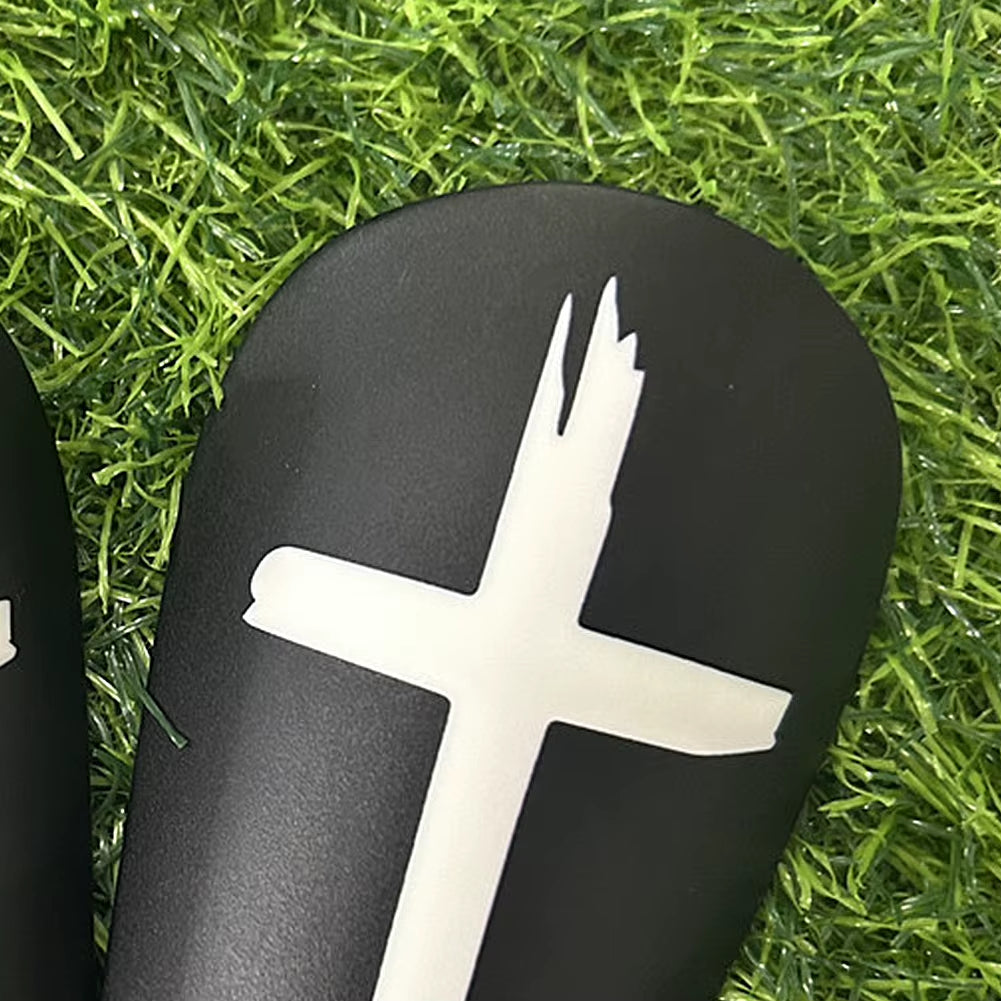 1 Pair Mini Soccer Shin Guards Cross Small Football Shin Pads Shock Absorbing Soccer Leg Protector for Men Women